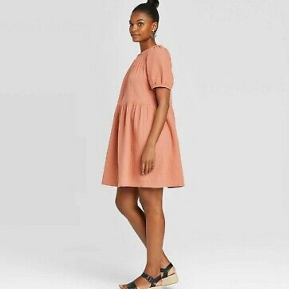 Universal Thread Short Sleeve Smocked Gauze Dress - Picture 3 of 8